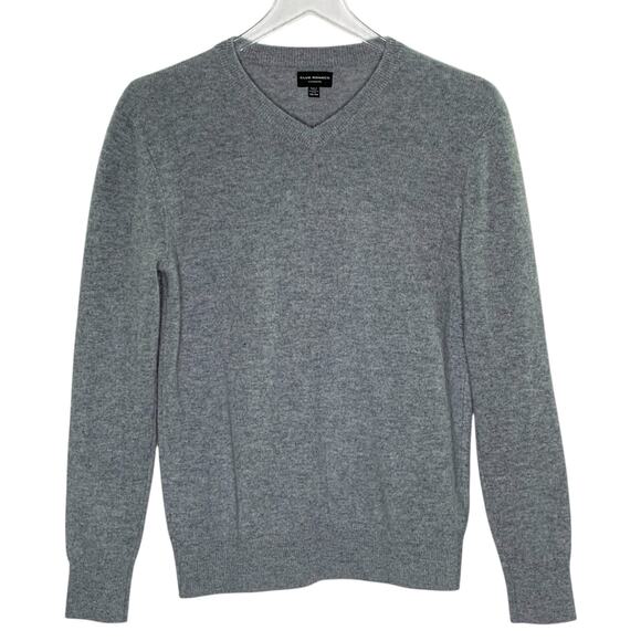 Club Monaco XS Mens V Neck Gray Sweater 100% Cashmere Quiet Luxury - Picture 1 of 8